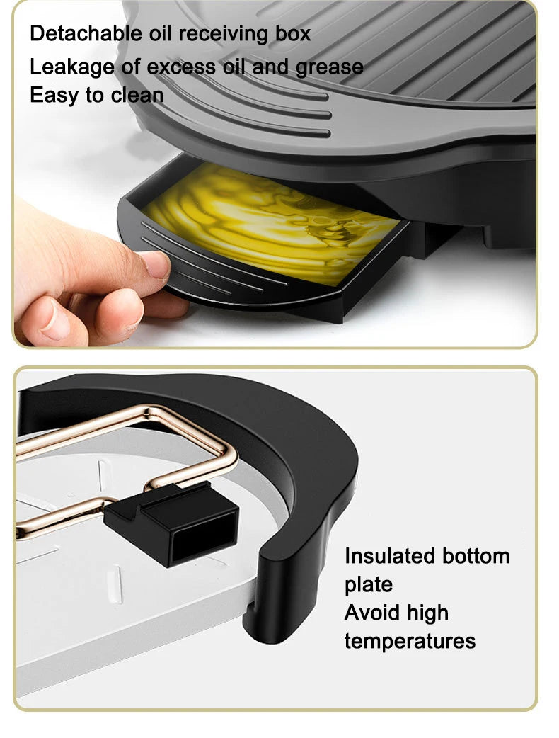 2 in 1 Electric BBQ Pan Grill w/ Hot Pot