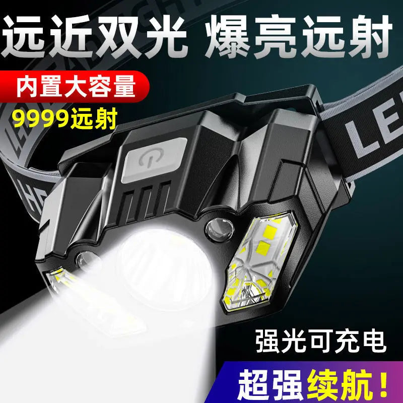 Waterproof Super Bright 800LM USB Rechargeable Headlight