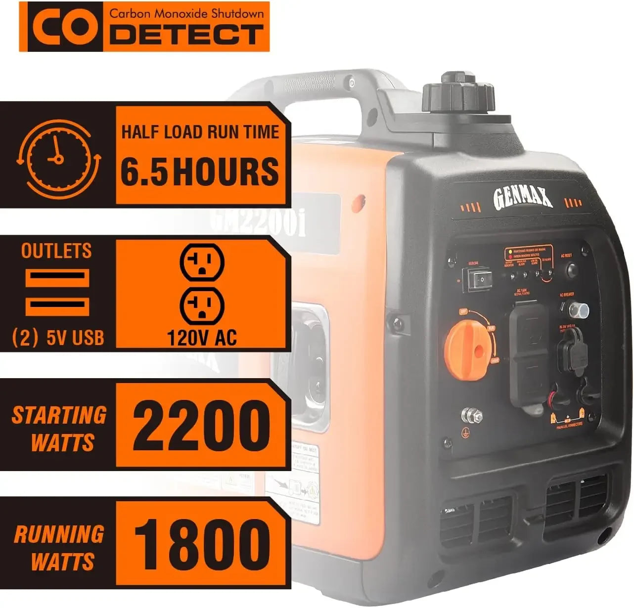 2200W Ultra-Quiet Gas generator