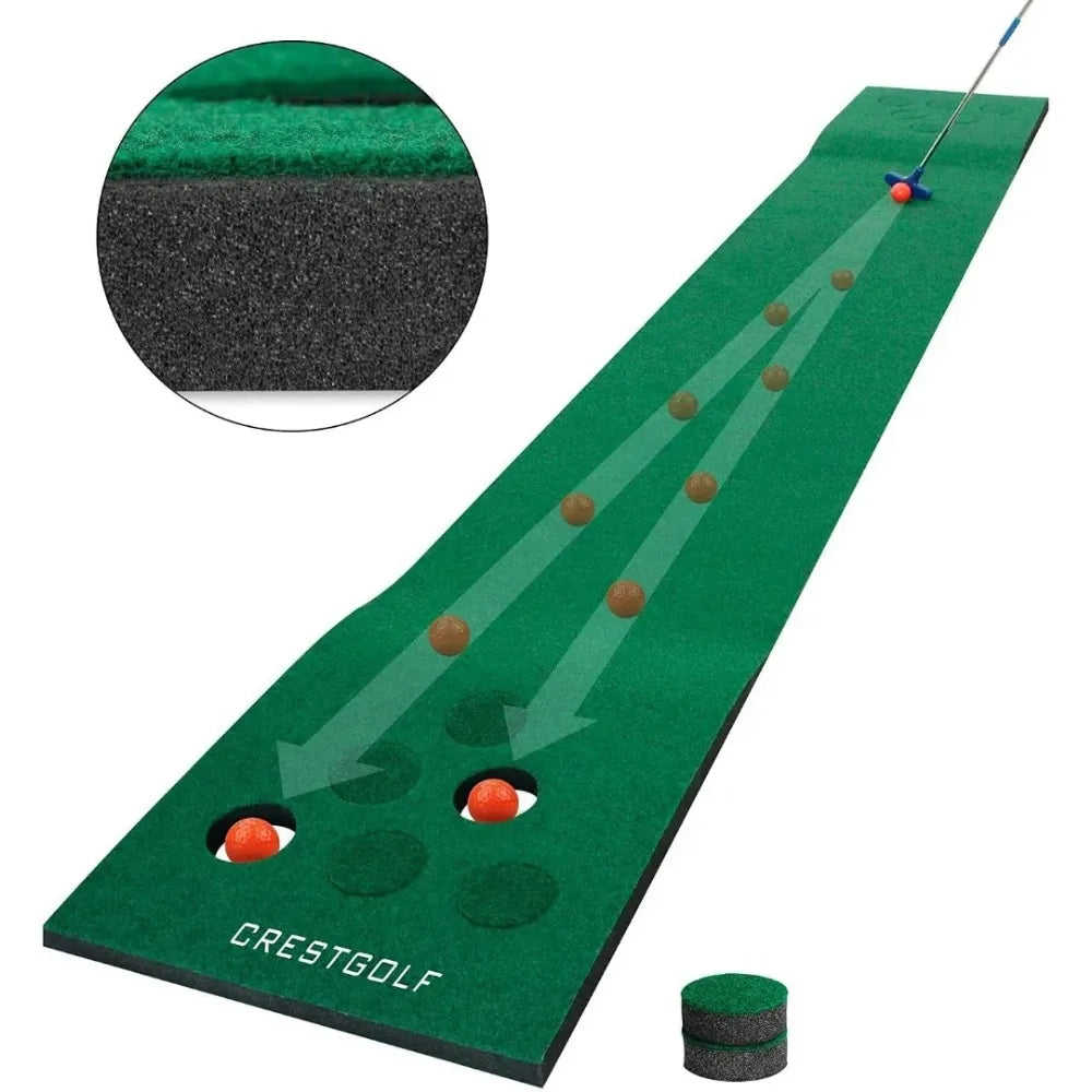 Golf Putting Mat with putters