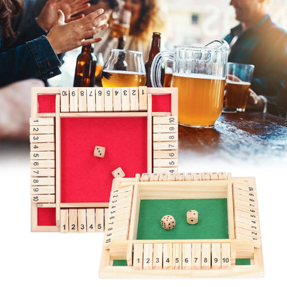 Wooden Number Board Dice Game