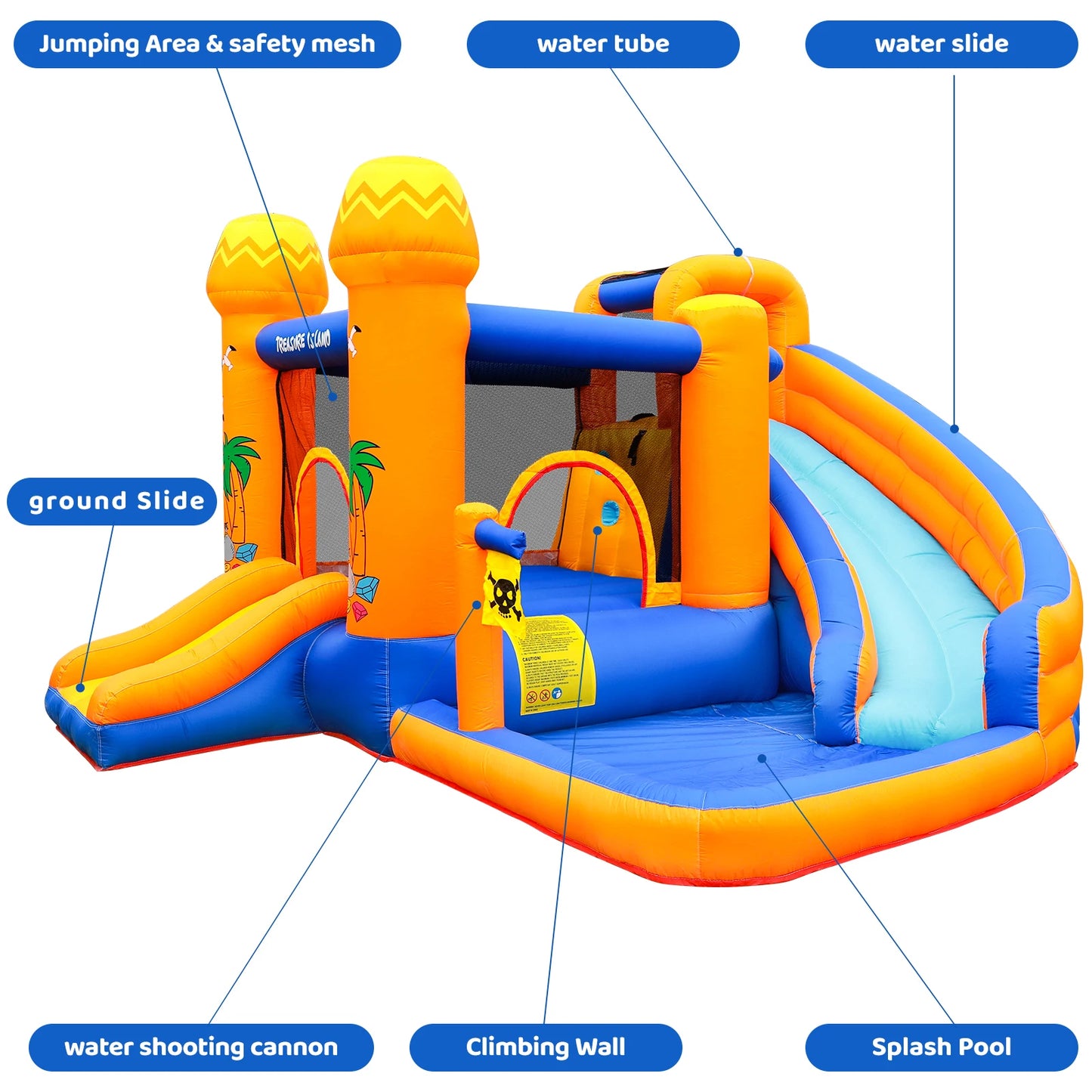 Kids Inflatable Bounce House with water slide