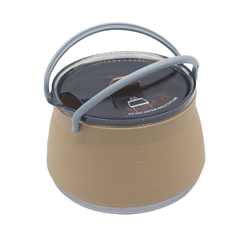 1L BPA-Free Camping Kettle silicone