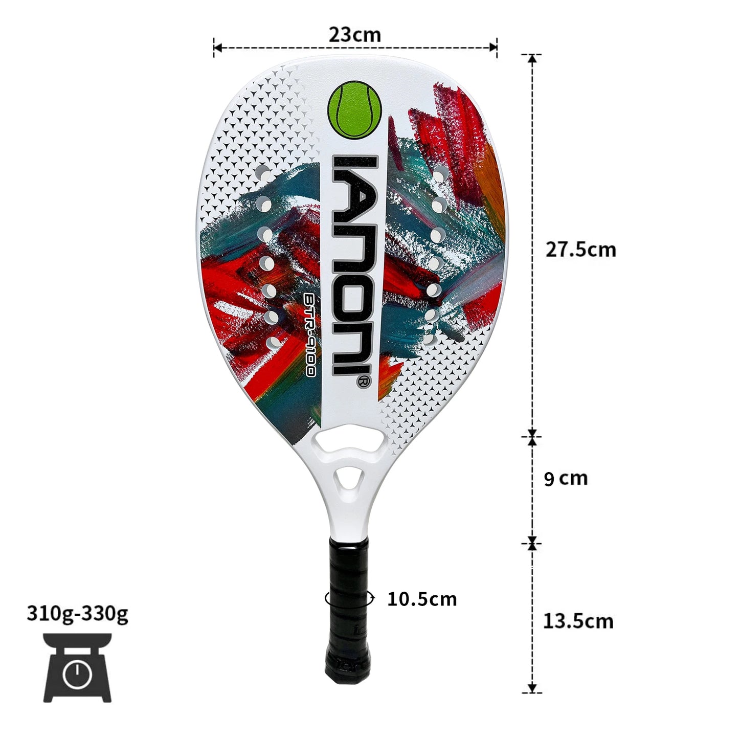 IANONI Carbon Fiber Beach Tennis Racket