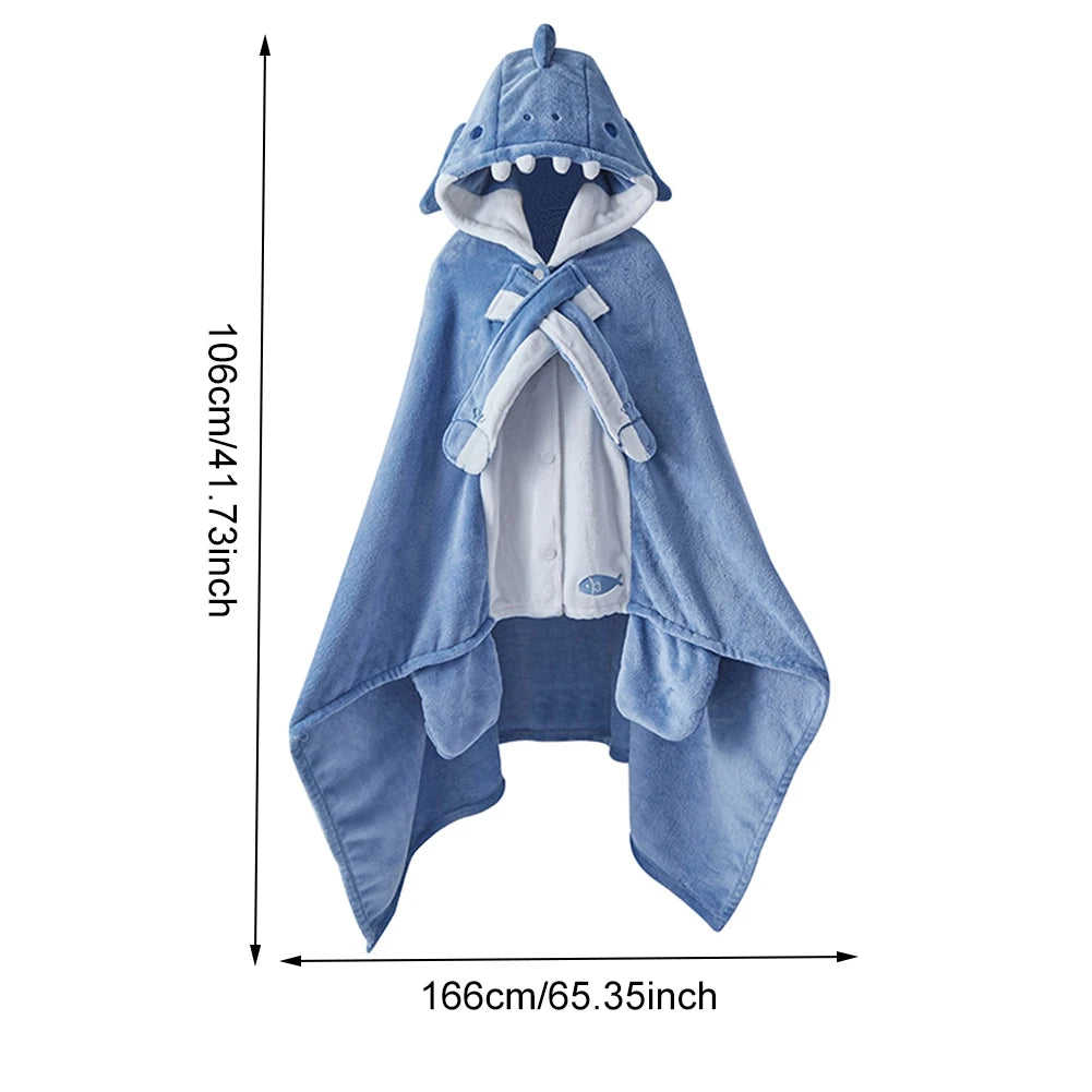 Hooded shark/bat blanket