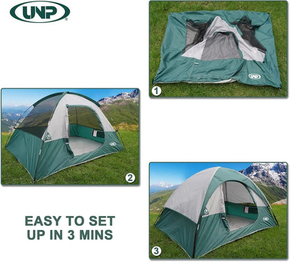 2 Person, Waterproof Windproof Tent with Rainfly and easy set up