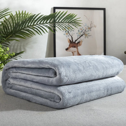 Grey Flannel Fleece Blanket