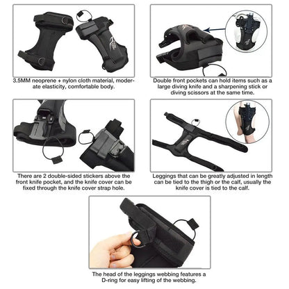 Scuba Diving Leg Wrapping Knife Holder