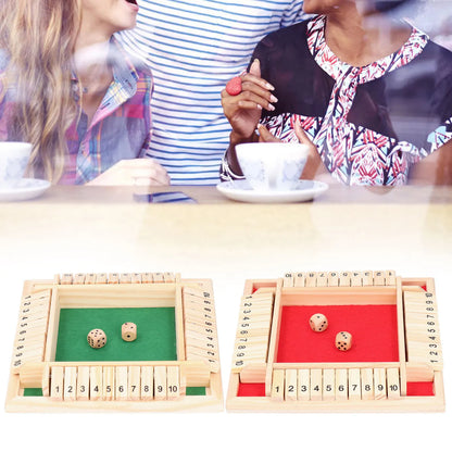 Wooden Number Board Dice Game