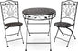 Indoor/Outdoor Bird Design 3-Piece Bistro Set Folding Table and Chairs