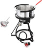 Outdoor Deep Fryer & Seafood Crawfish Boiler  55000BTU Propane Burner,