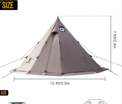 4-6 person Rock Fortress Hot Tent with Stove Jack