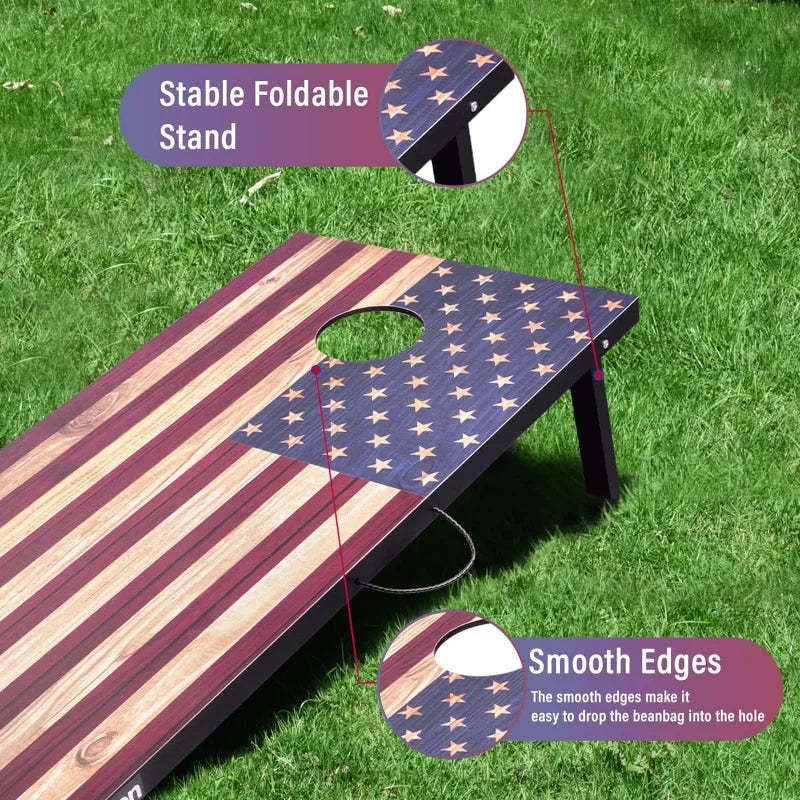 American Flag cornhole set