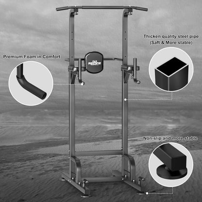 Power Tower Pull Up Bar Station Workout Dip Station