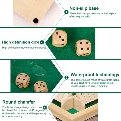 Wooden Number Board Dice Game