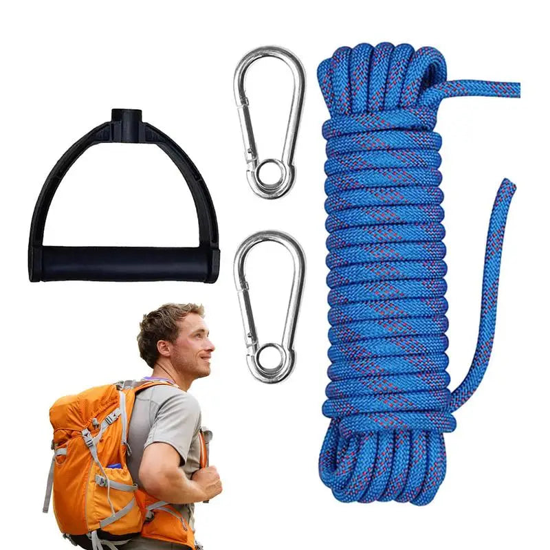 4M Climbing Rope & 8mm Rappelling Rope W/ Carabiners