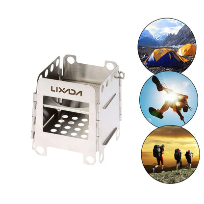 Lightweight Folding Camping Titanium Stove wood burning