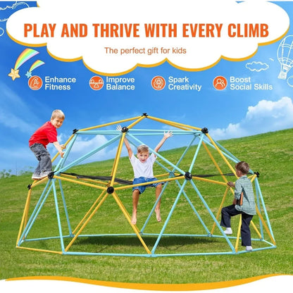 Geometric Dome Climber with Hammock and Swing