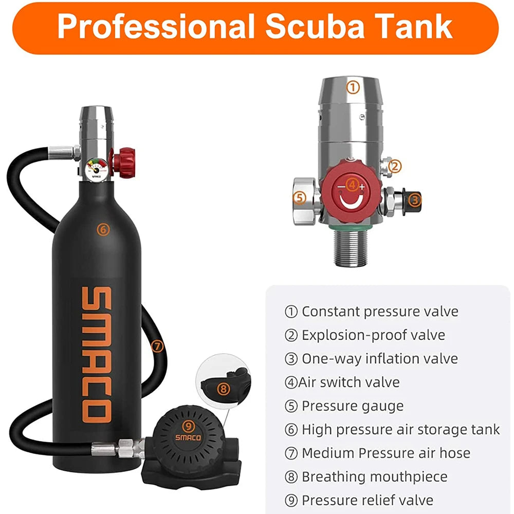 Smaco S400Pro Scuba Diving Tank Kit