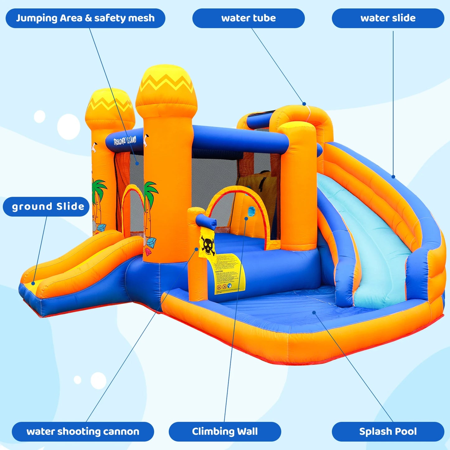 Kids Inflatable Bounce House with water slide